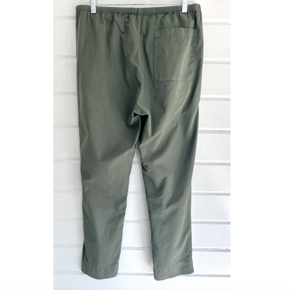 SKU SAVE KHAKI UNITED Haven Cotton Poplin Drawstring Pant in Basil - S - Picture 4 of 11